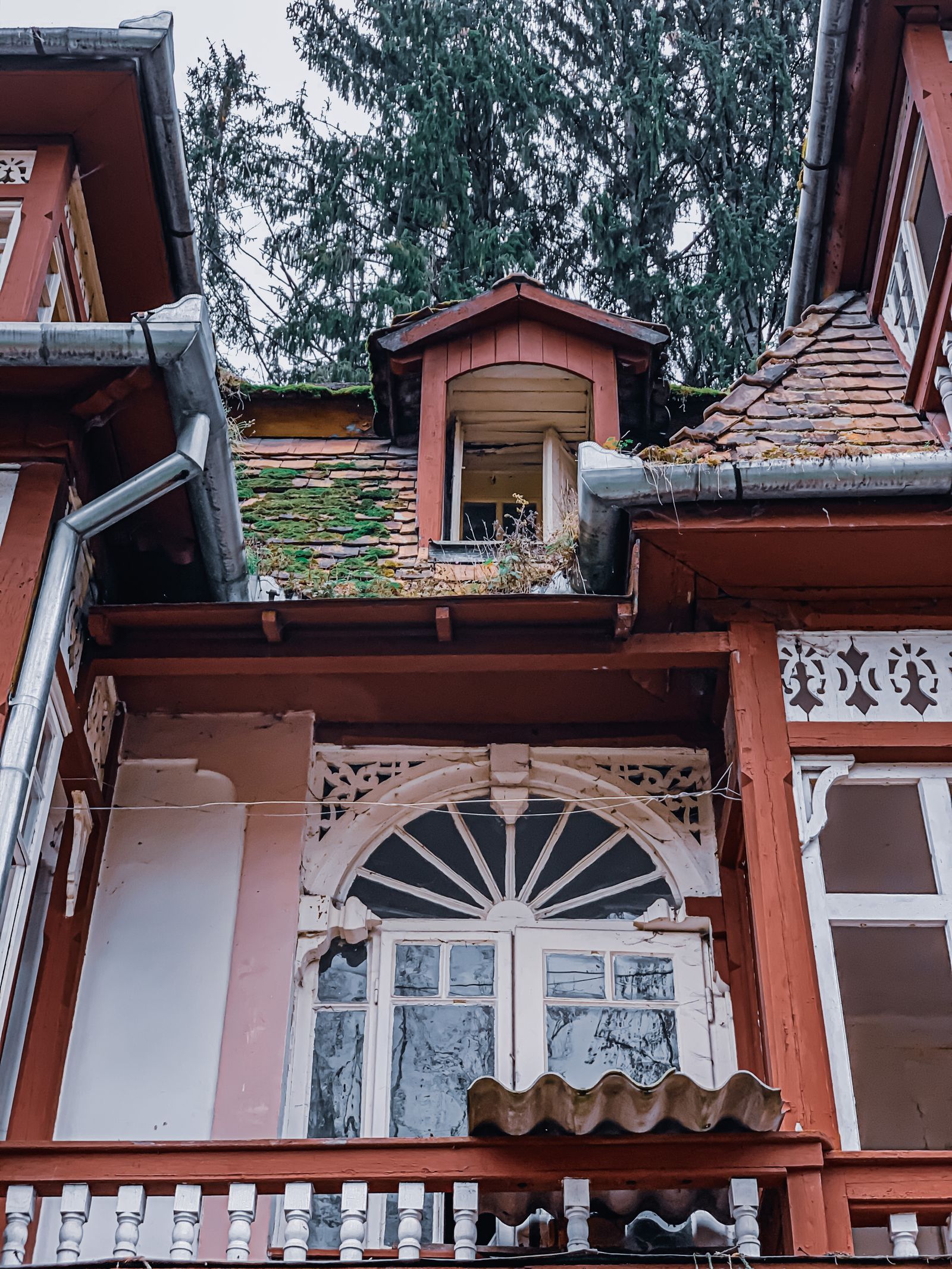 Older weathered home exterior
